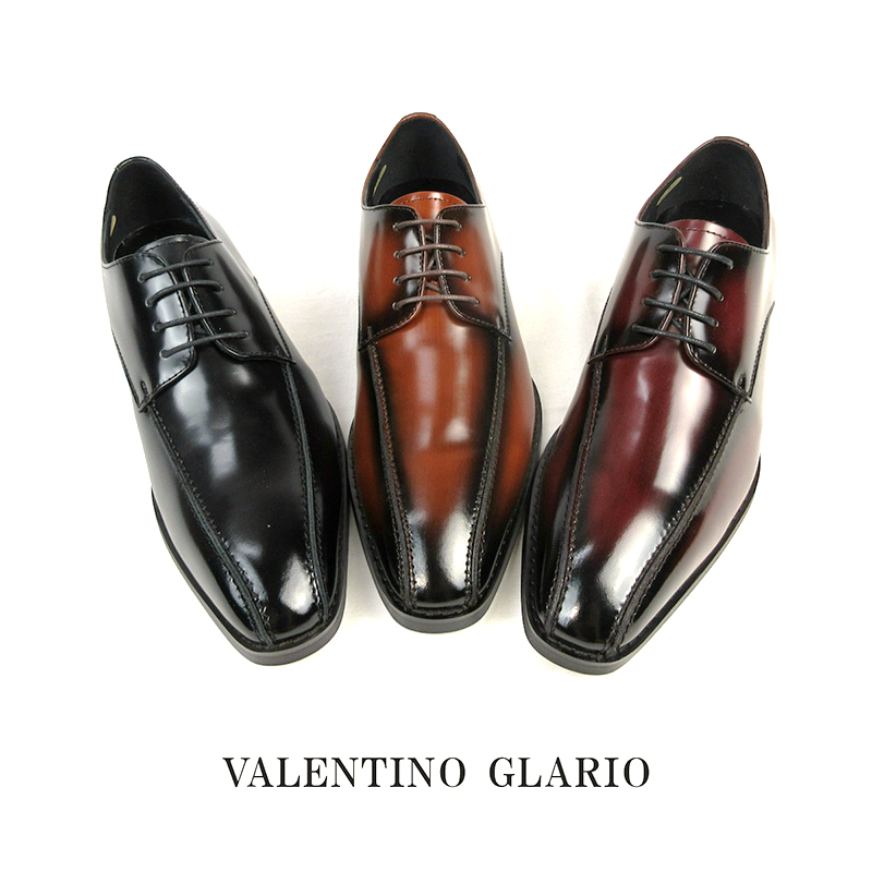在庫処分 日本製 本革 Valentino Glario バレンチノグラリオ 4880 メンズ ドレス＆ビジネスシューズ スワールトゥ 外羽根 3E 撥水 メンズ スタイリッシュ 24.0～28.0cm